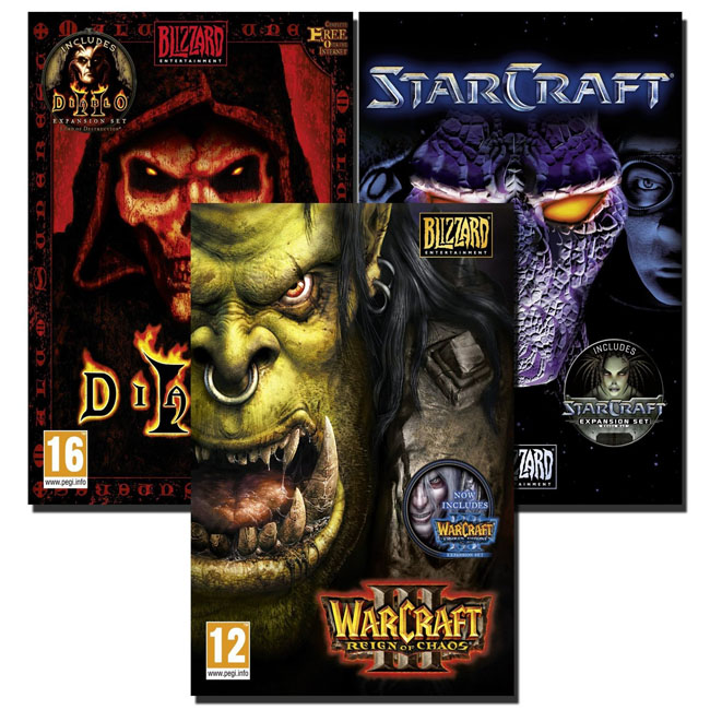Pack Blizzard : Diablo II, StarCraft et Warcraft III